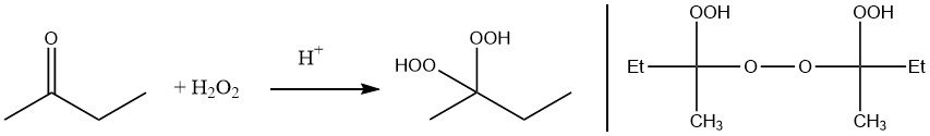 Synthesis of methyl ethyl ketone peroxide from hydrogen peroxide