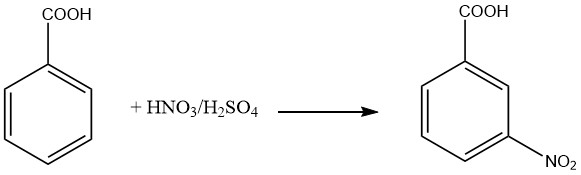 production of 3-nitrobenzoic acid by nitration of benzoic acid