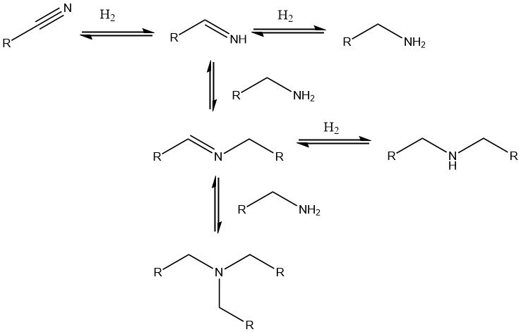 Production of Amines from Nitriles