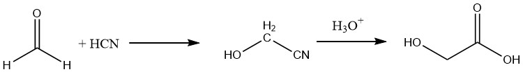 production of glycolic acid by hydrolysis of hydroxyacetonitrile