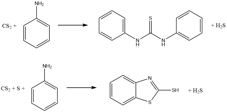 reaction of carbon disulfide with aniline