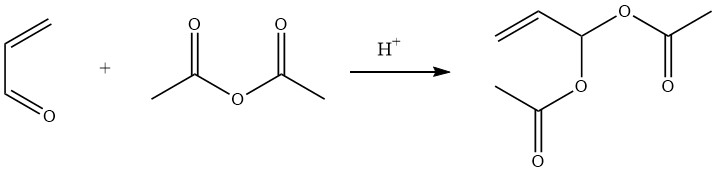 Acrolein diacetate production
