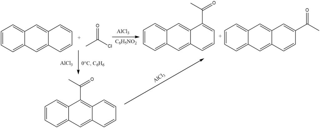 Acylation of Anthracene