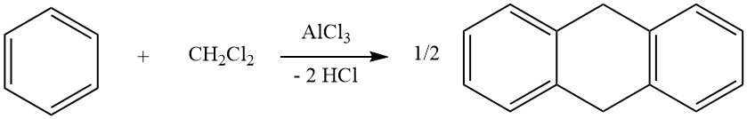 Cycloalkylation of dichloromethane and benzene