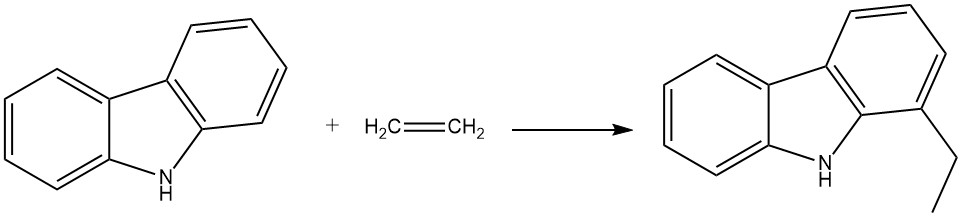 carbazole reaction with ethylene