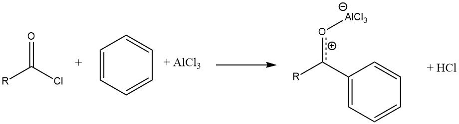 complex of the Lewis acid with the aromatic ketone