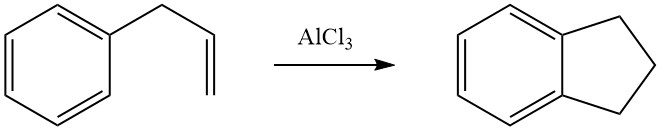 cycloalkylation of 3-phenyl-1-propene to indane