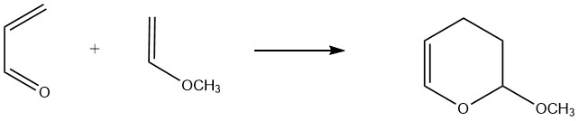 reaction of methyl vinyl ether and acrolein