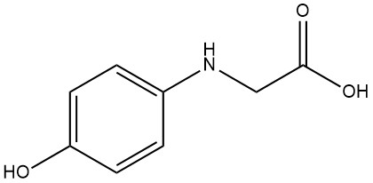 N-(4-Hydroxyphenyl)glycine structure
