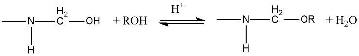 Amino Resin reaction with alcohol