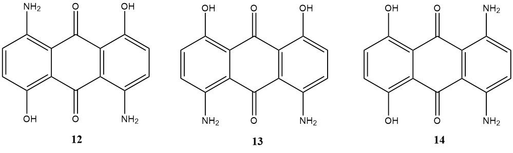 Diaminodihydroxyanthraquinones structures