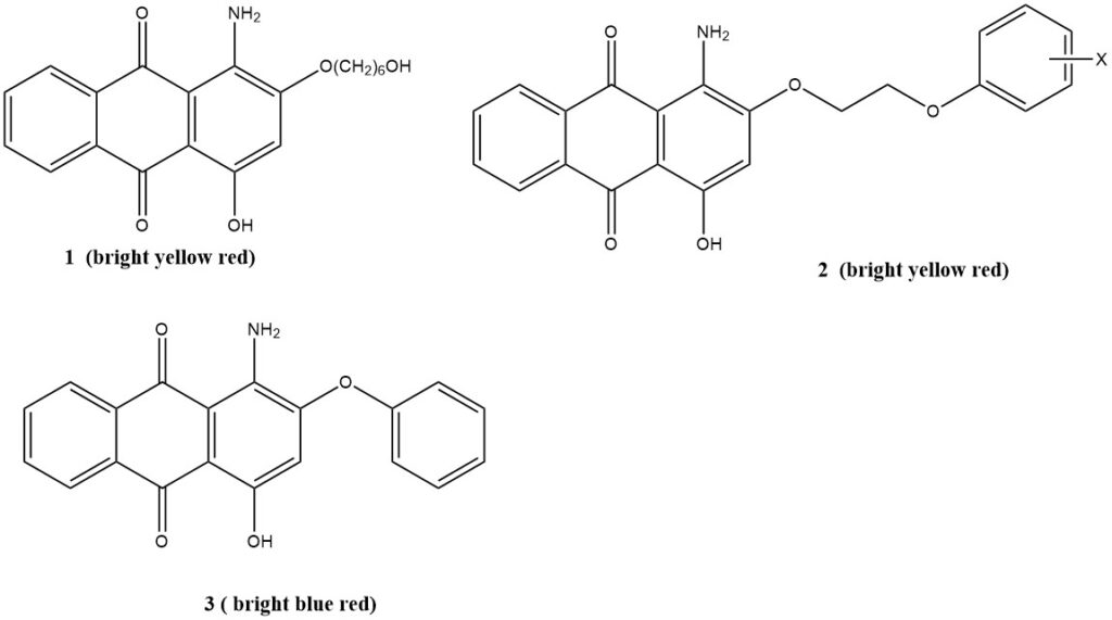 Examples of 1-Amino-4-hydroxyanthraquinones Dyes