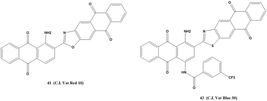 examples of Anthraquinoneazoles vat dyes