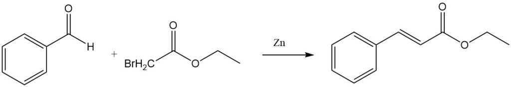 The Reformatsky reaction of benzaldehyde and ethyl bromoacetate