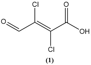 2,3-dichloro-3-formylacrylic acid structure