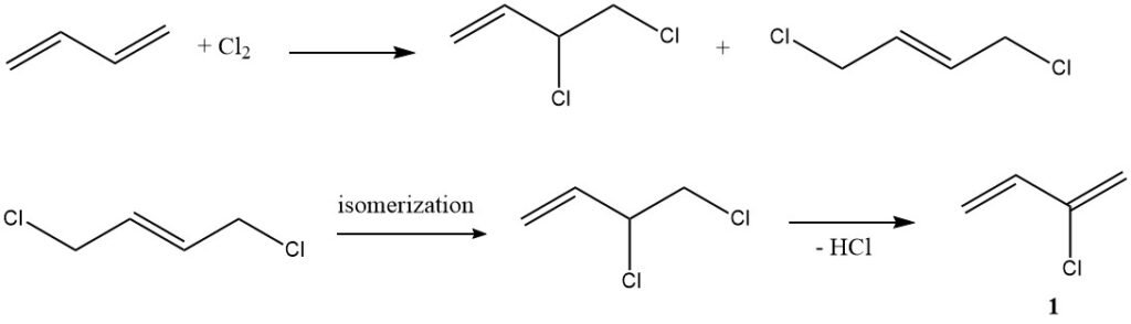 Production of Chloroprene by chlorination of butadiene