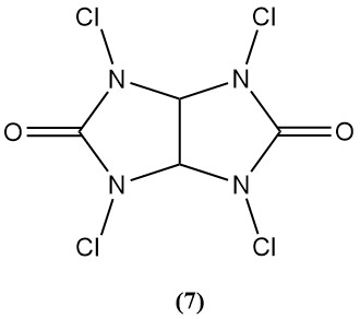 2,4,6,8-tetrachloro-2,4,6,8-tetrazabi-cyclo[3.3.0]octane-3,7-dione structure