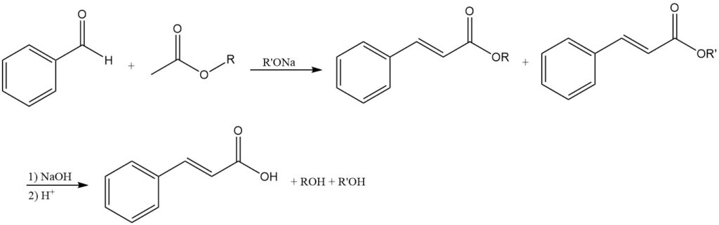 Production of Cinnamic Acid by Claisen Condensation