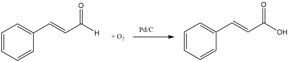 Production of Cinnamic Acid by Oxidation of Cinnamaldehyde