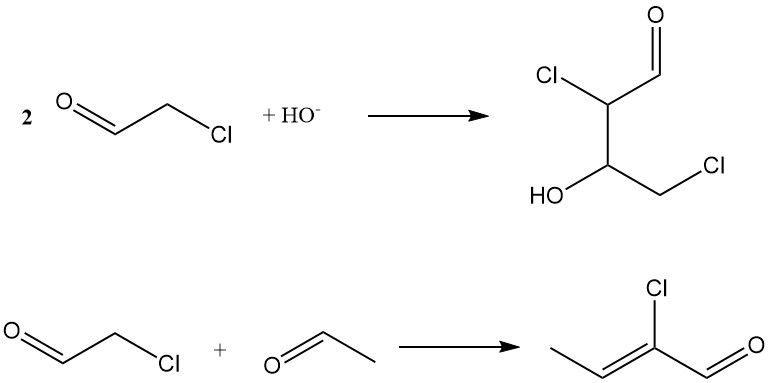 aldol condensation of chloroacetaldehyde