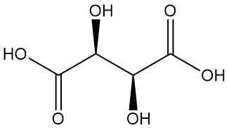 D(-)-Tartaric acid structure