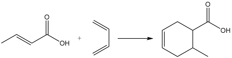 crotonic acid in Diels-Alder reactions