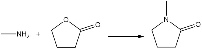 production of N-methylpyrrolidone by reaction of methylamine with butyrolactone