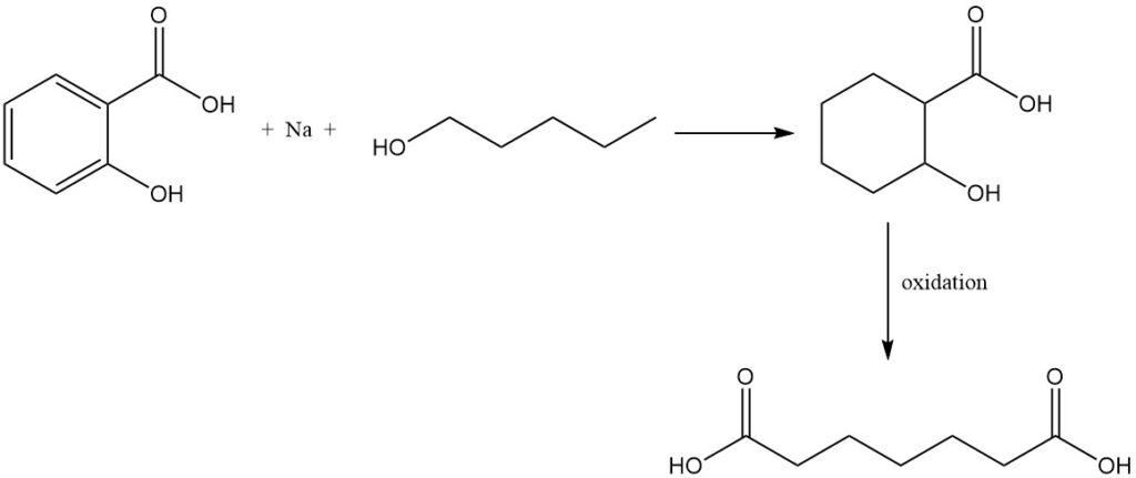 reduction of salicylic acid with sodium metal