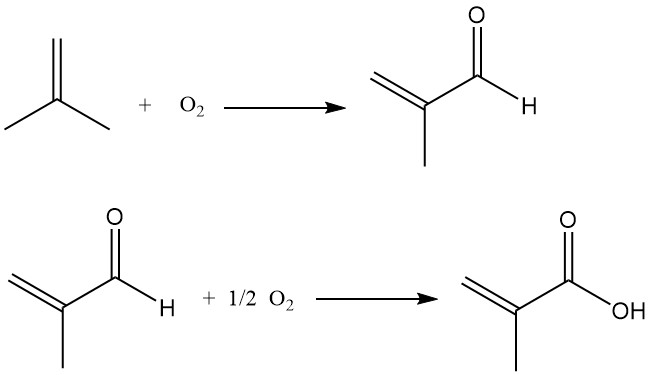 Production of Methacrylic Acid from Isobutene