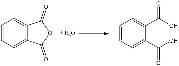 Production of Phthalic Acid by hydrolysis of phthalic anhydride