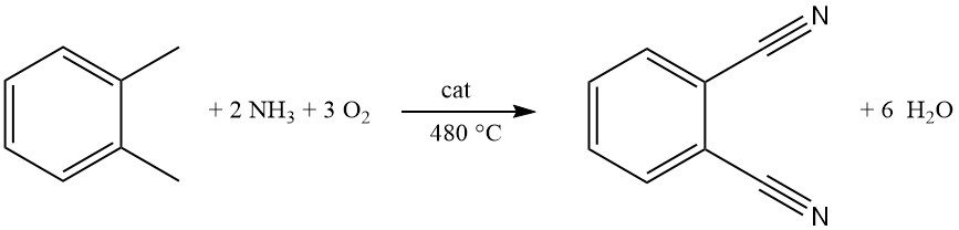 Production of Phthalonitrile by ammoxidation of o-xylene