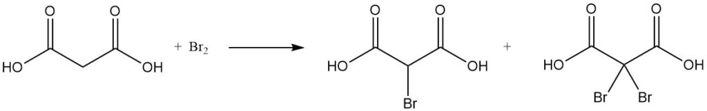 reaction of malonic acid with bromine