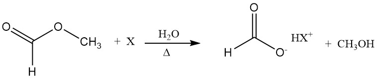 Hydrolysis of methyl formate to formic acid