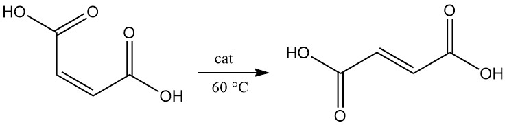 Isomerization of maleic acid to fumaric acid