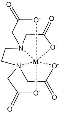 Metal–EDTA chelate structure