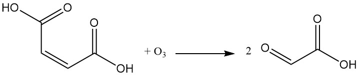 Reaction of maleic acid with ozone