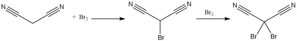 bromination of malononitrile