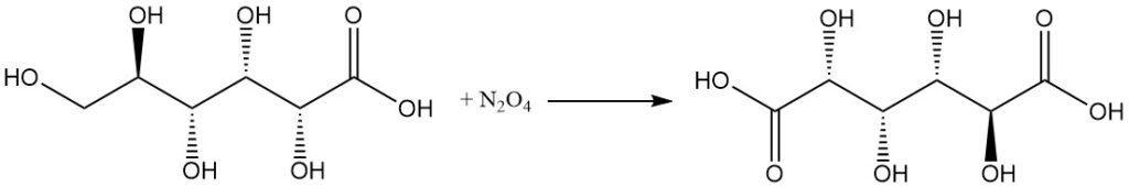 production of glucaric acid from gluconic acid