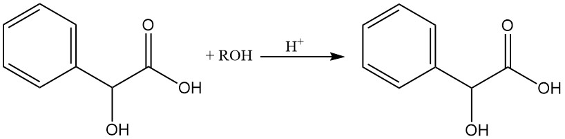 Esterification of mandelic acid