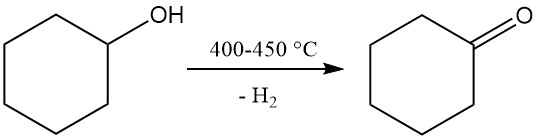 Production of Cyclohexanone by Dehydrogenation of Cyclohexanol