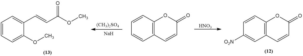 nitration and methylation of coumarin