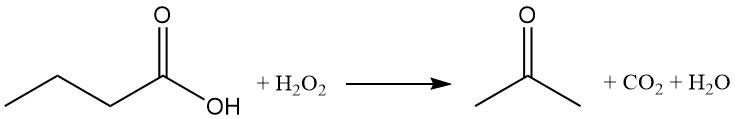 oxidation of butyric acid by hydrogen peroxide