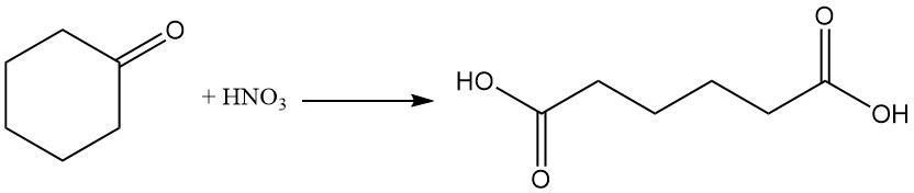 oxidation of cyclohexanone to adipic acid by nitric acid