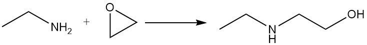 reaction of ethylamine with epoxide