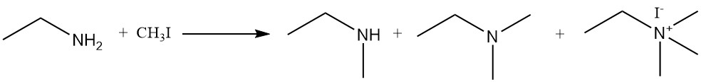 reaction of ethylamine with methyl iodide