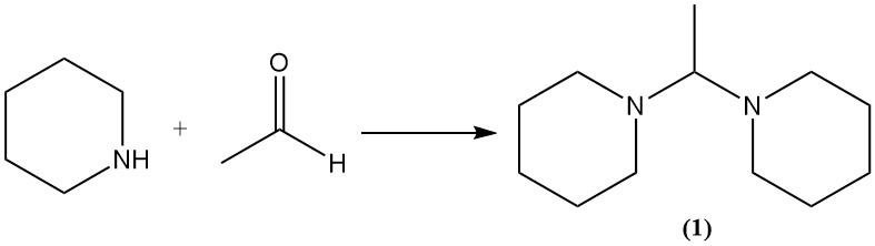 reaction of piperidine with acetaldehyde