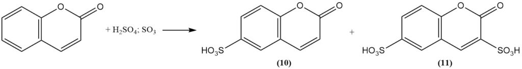 sulfonation of coumarin with fuming sulfuric acid