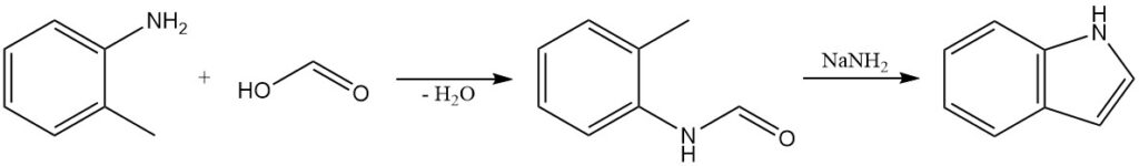 Production of Indole by Madelung Synthesis