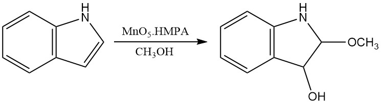 oxidation of indole with MnO5