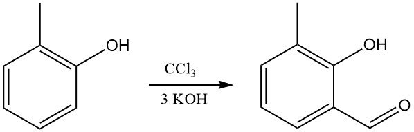 Reimer-Tiemann reaction of o-cresol